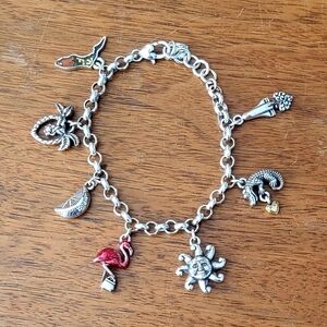Brighton FLORIDA charm bracelet in bag